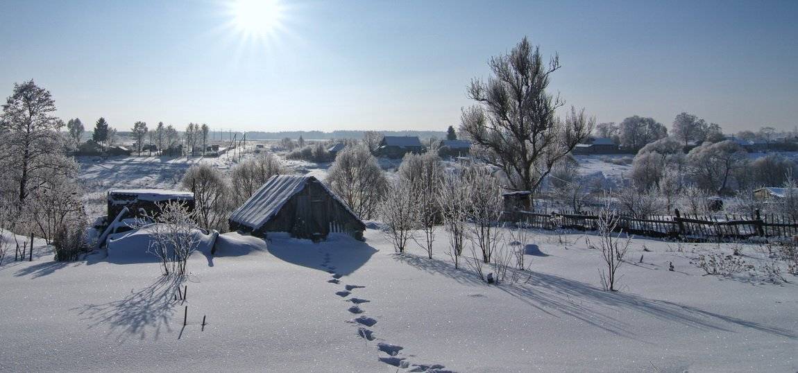 зима, солнечный свет, домик, Людмила Прокофьева