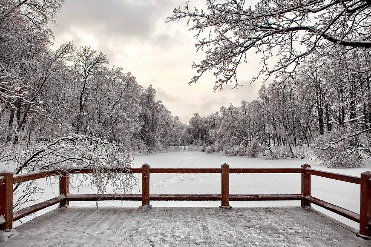 зима, пейзаж, klimentinn