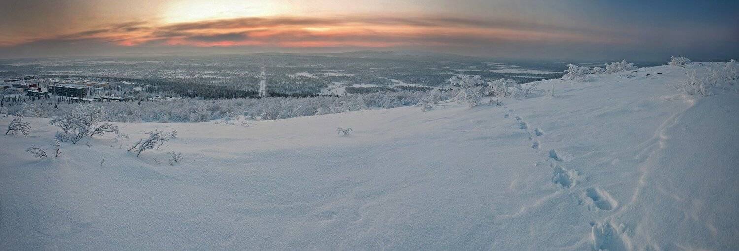 кольский, полуостров, полярная, ночь, зима, locus