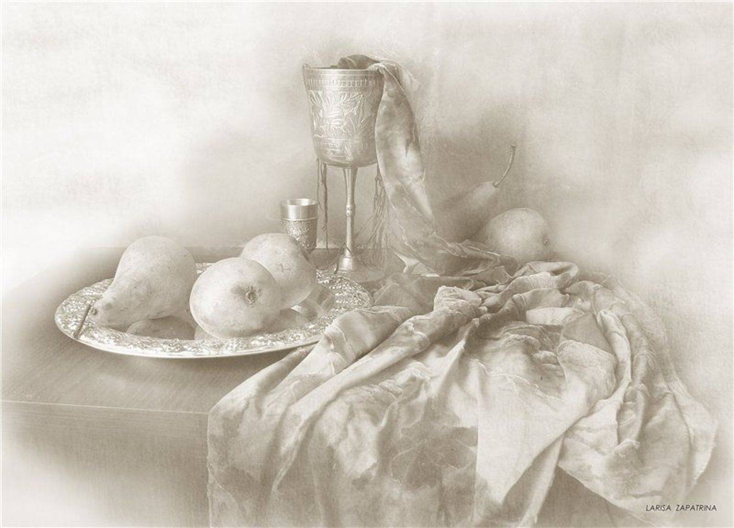 груша, бокал, Лариса Запатрина