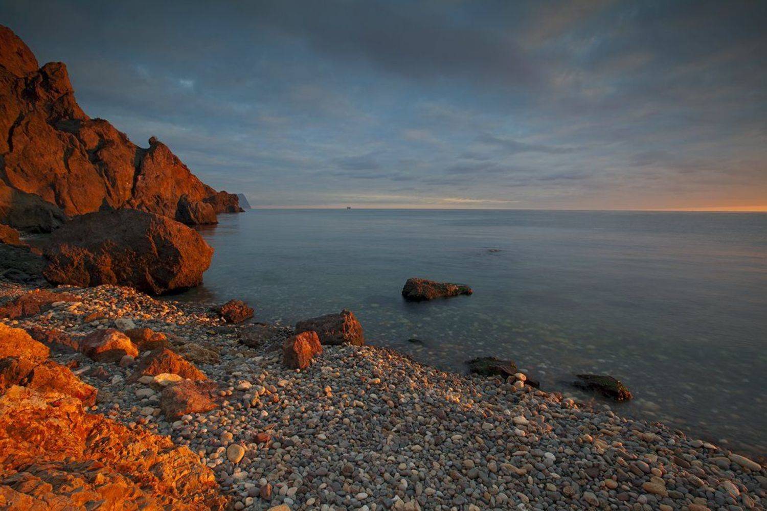 крым, море, мыс, вода, камни, берег, волны, скалы, небо, облака, пейзаж, природа, украина,, Сергей Шульга