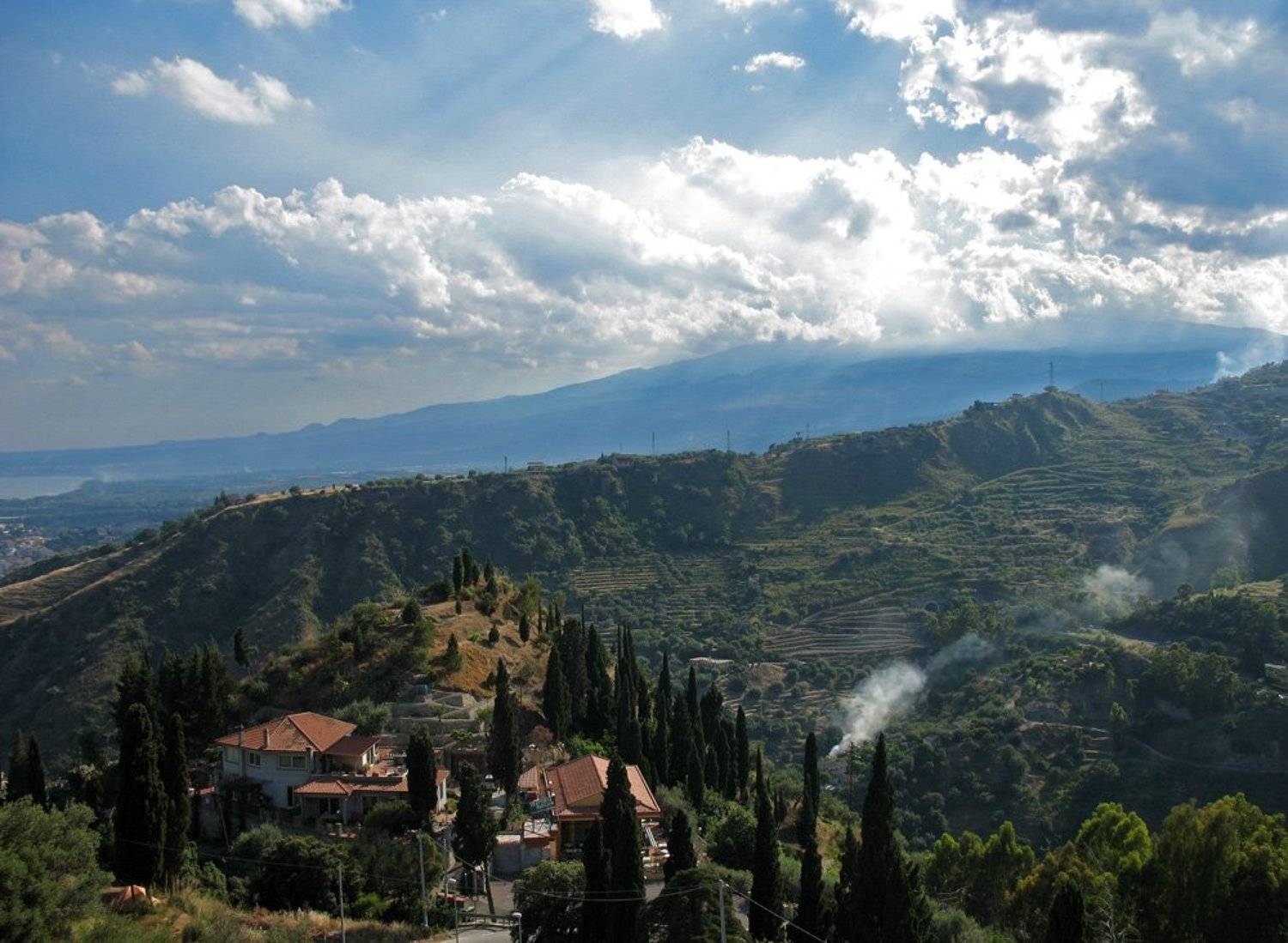 остров, сицилия, горы, небо, Воронцова Наталья