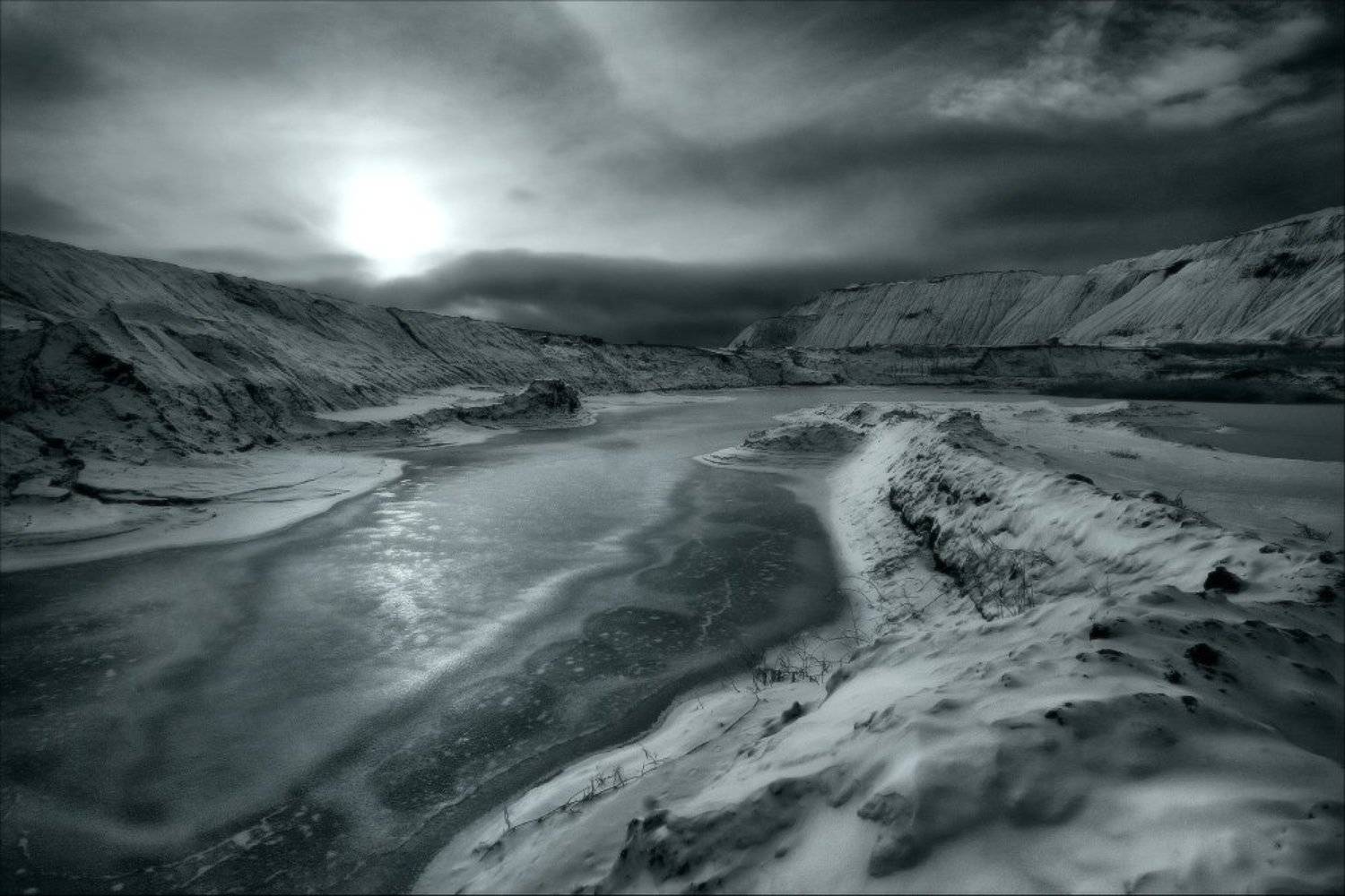 зима, шахта, террикон, мороз, снег, Петриченко Валерий