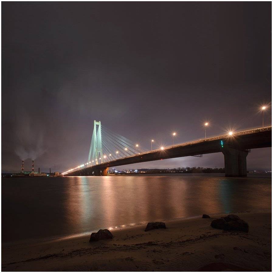 tokina af 17 f3.5 at-x pro, ночная съемка, мультиэкспозиция, киев, днепр, южный мост, рассвет,, Алексей Соловей