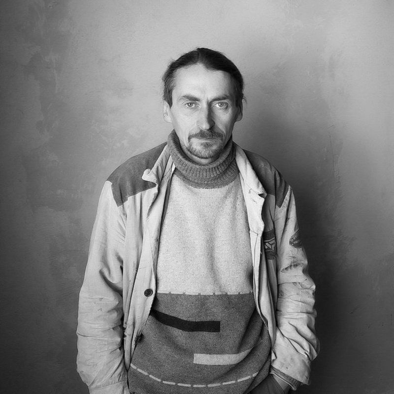 портрет, ч/б, художник, сябар Вольный художник фото превью