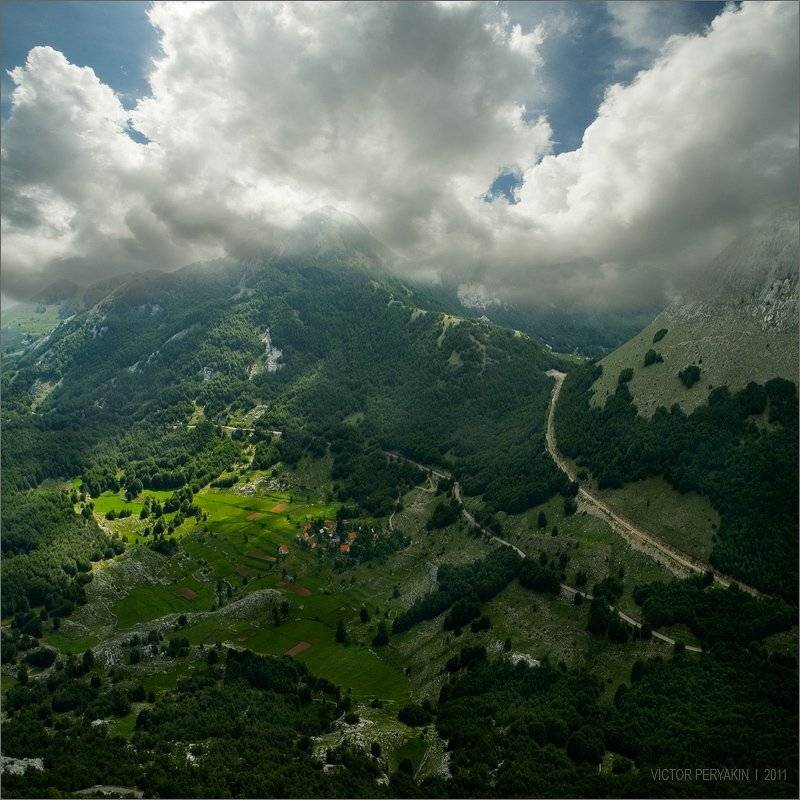 черногория., вид, с, ловчена, Виктор Перякин