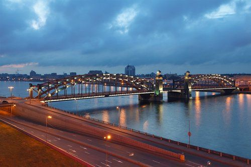 Санкт-Петербург: Большеохтинской мост