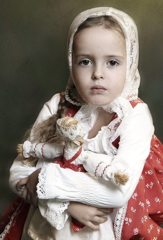 дети, портрет, девочка кукла фото превью