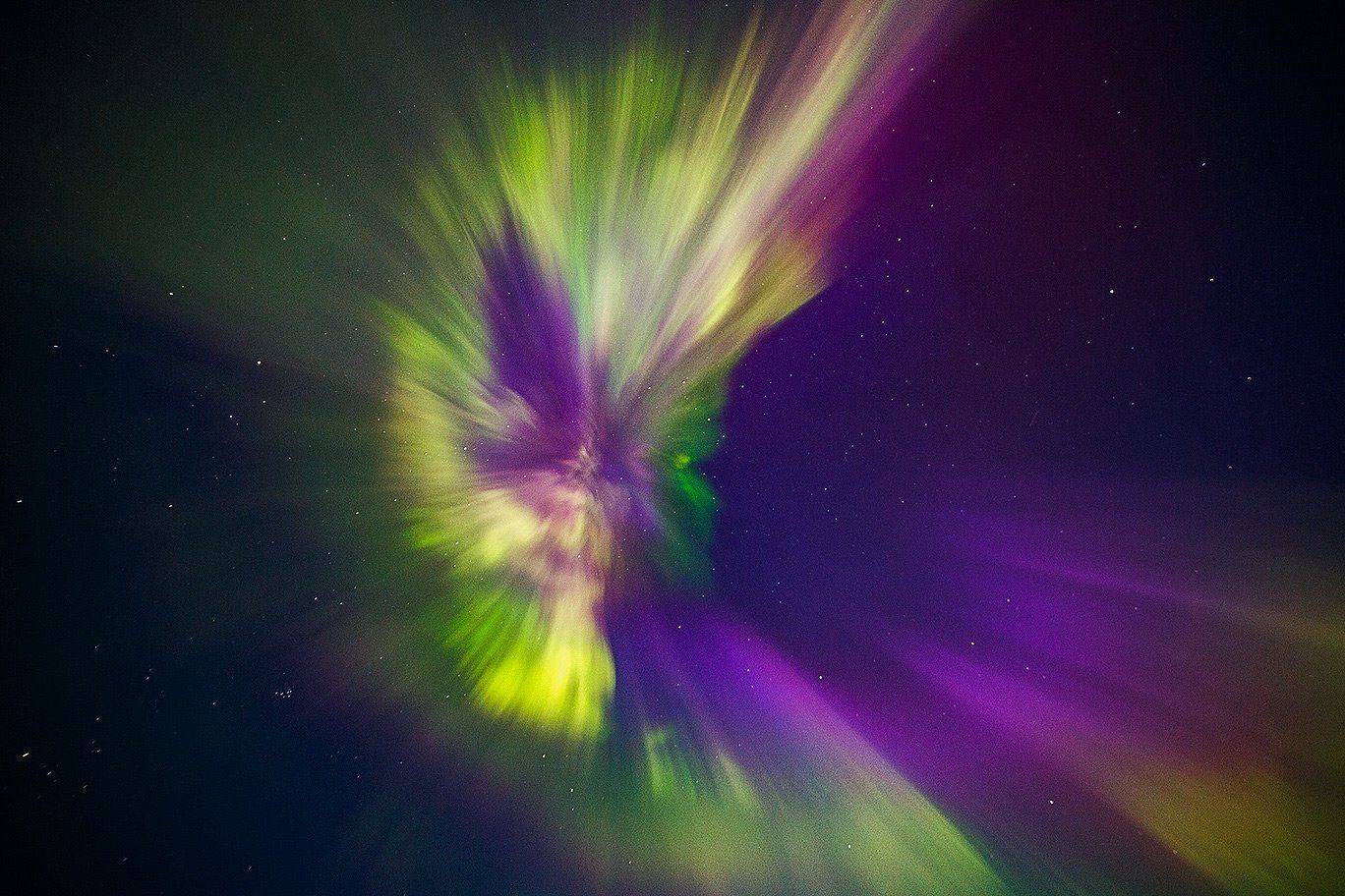 север,ночь,природа,северное сияние,зима, Триер Игорь