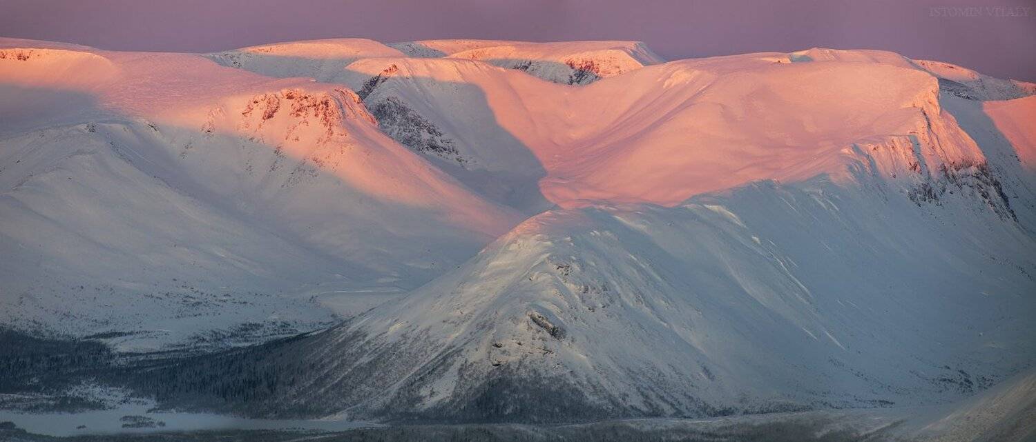 пейзаж,рассвет,россия,светло,солнце,тень,горы,кольский,север, Виталий Истомин