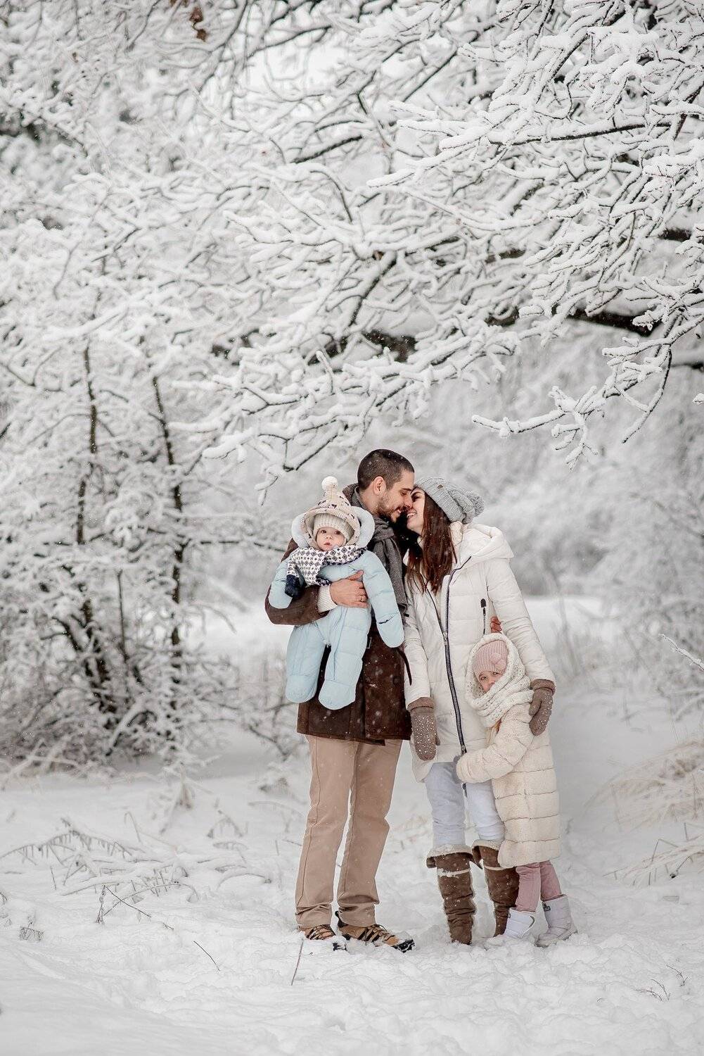 семья, природа, лес, ваниль, снег, Стрелкова Мария