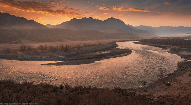 алтай, сибирь, катунь, ноябрь, рассвет Ноябрьский рассвет фото превью