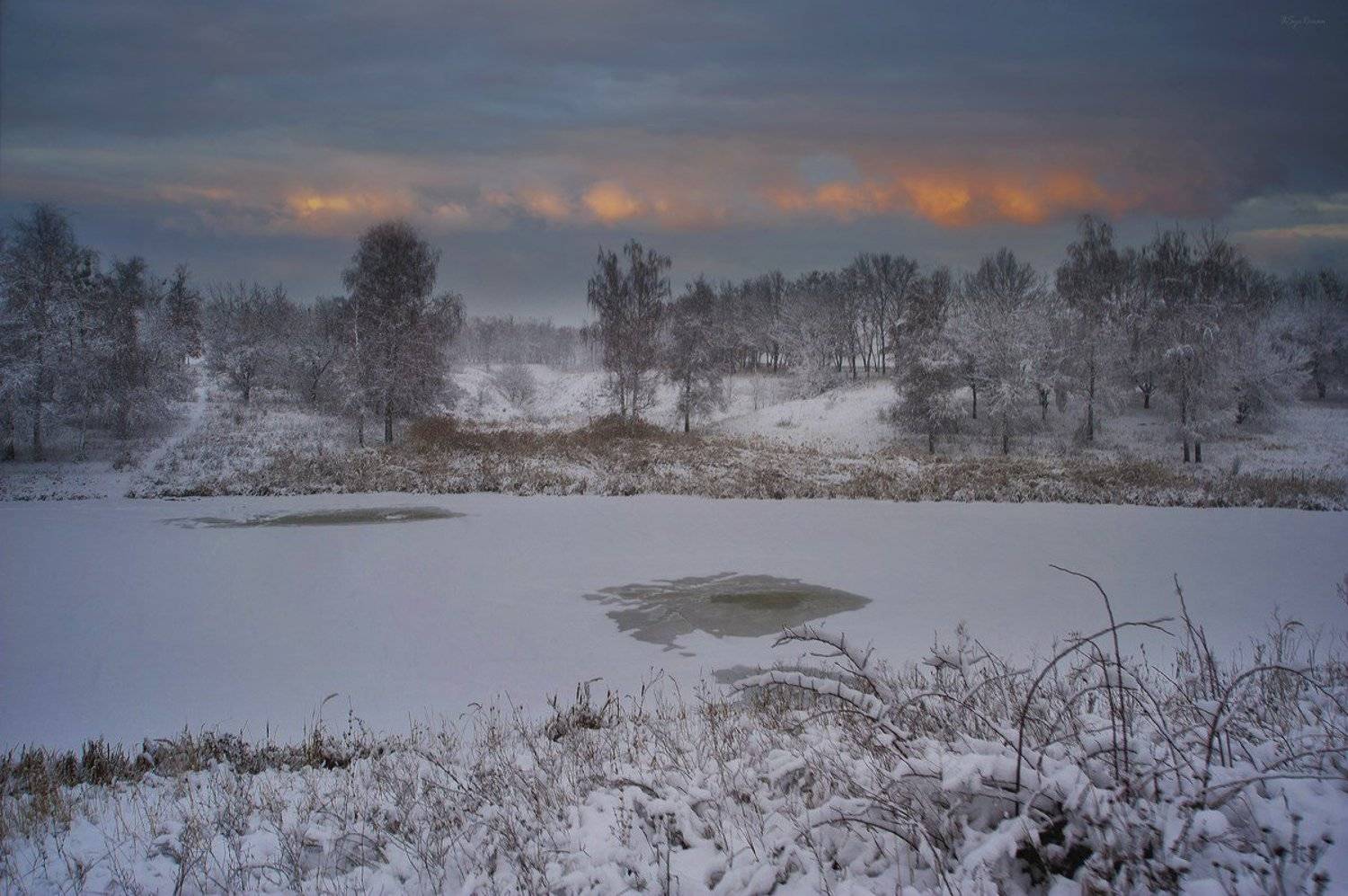 зима,утро,берег,река, Roma  Chitinskiy