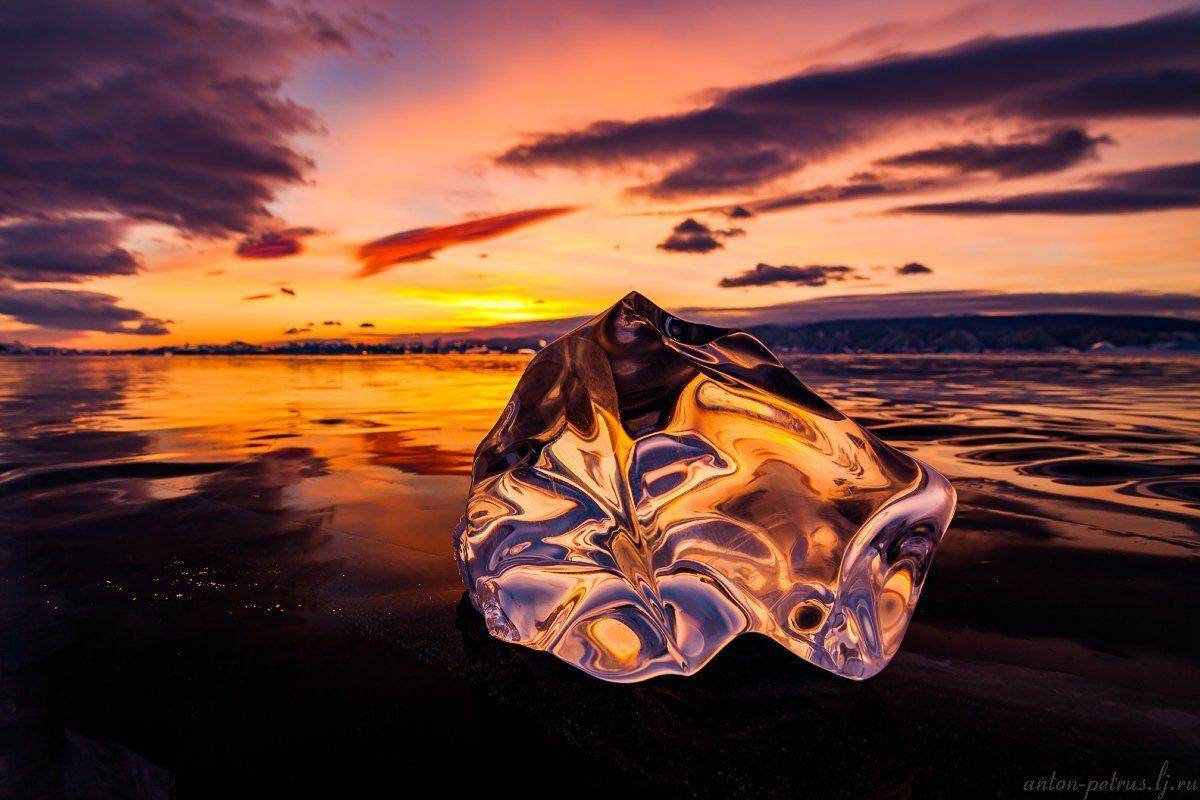 байкал,озеро,зима, лед, закат, Антон Петрусь