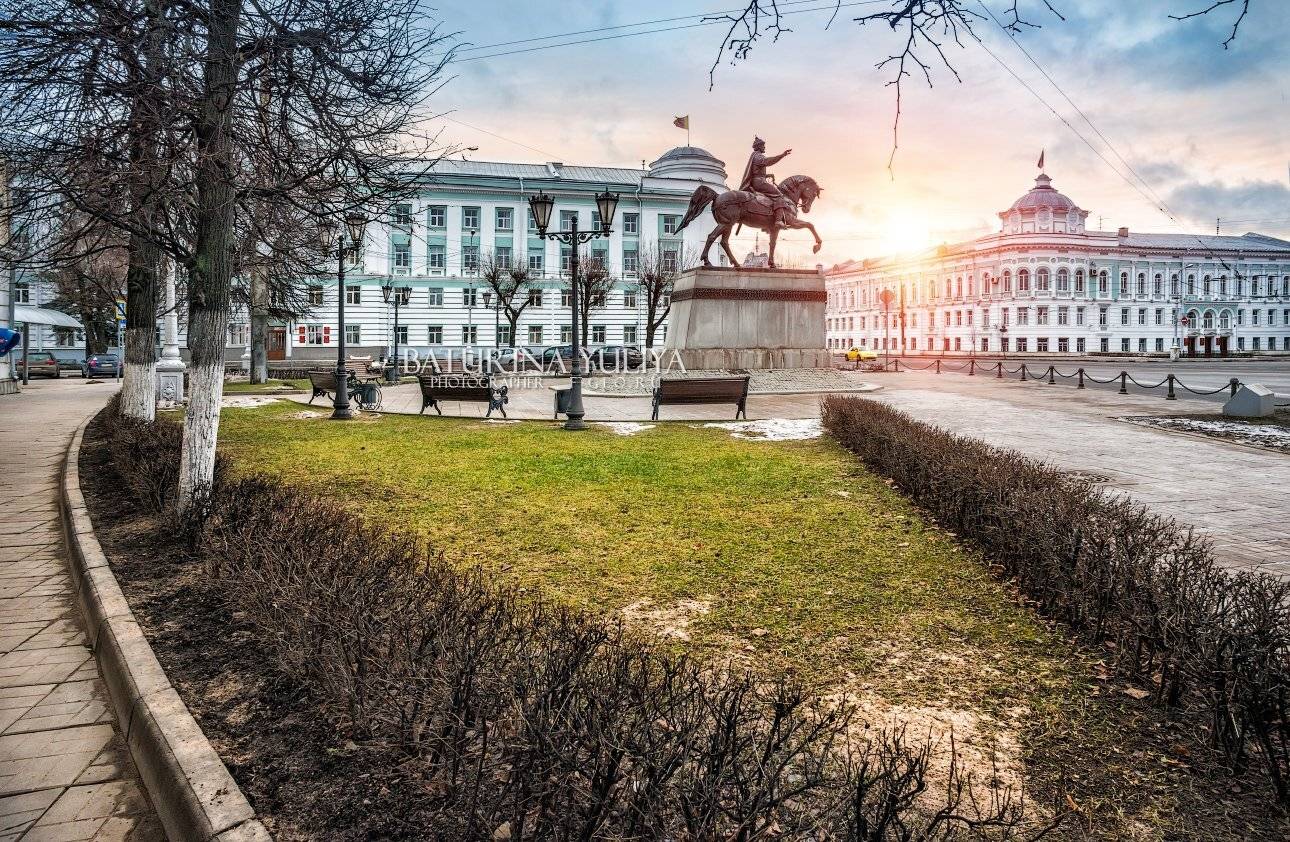 тверь, архитектура, зима, новый год, 2018, михаил тверской, памятник, Юлия Батурина