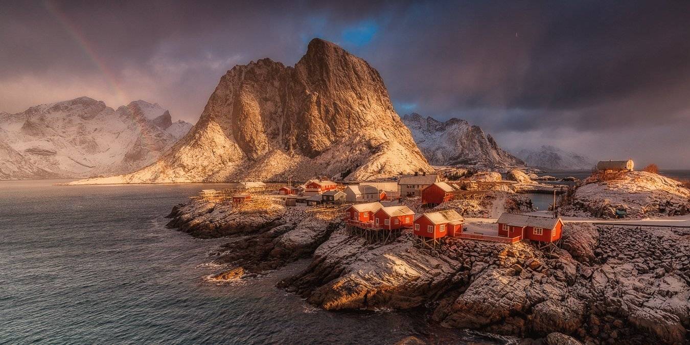 winter, sunrise,rainbow,sunrise, Marek Biegalski