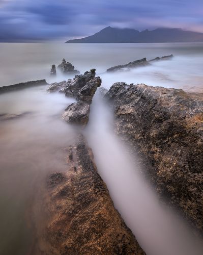 Rocky Beach in the Evening, Isle of Eigg, Scotland, United Kingdom