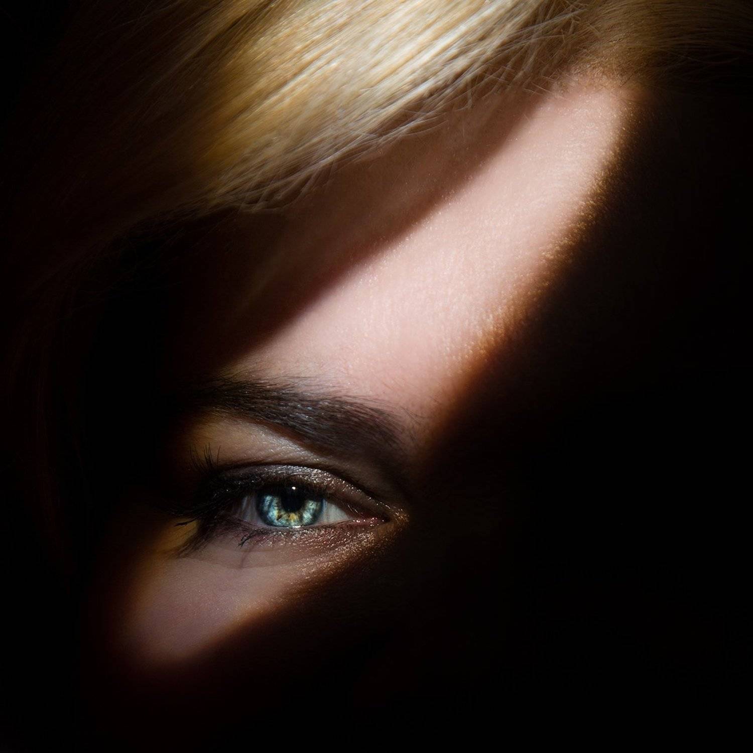 глаз, красивый, голубой, тень, свет, рисунок, Дарья Комарова