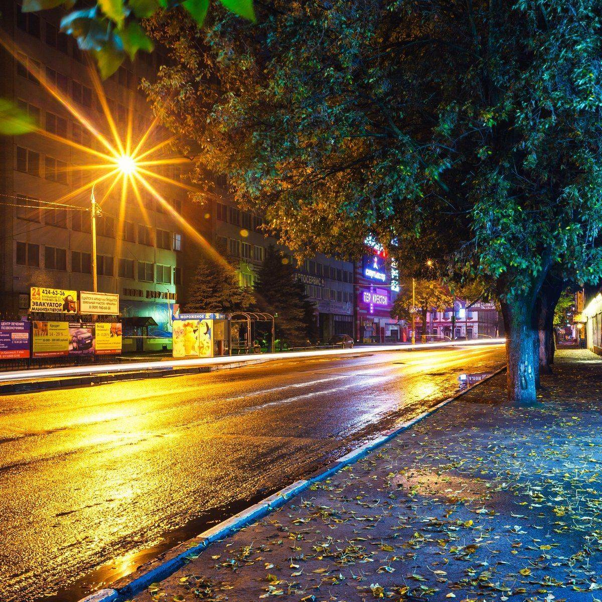 город, ночь, орехово-зуево, Денис Сухачев