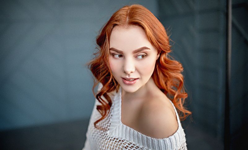 девушка, рыжая, orange hair, nice, nude Валерия фото превью