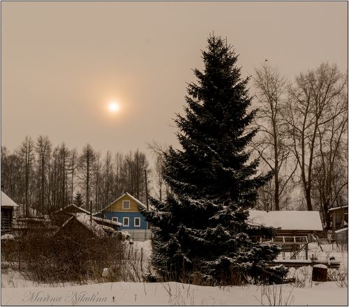 Зимнее солнце.