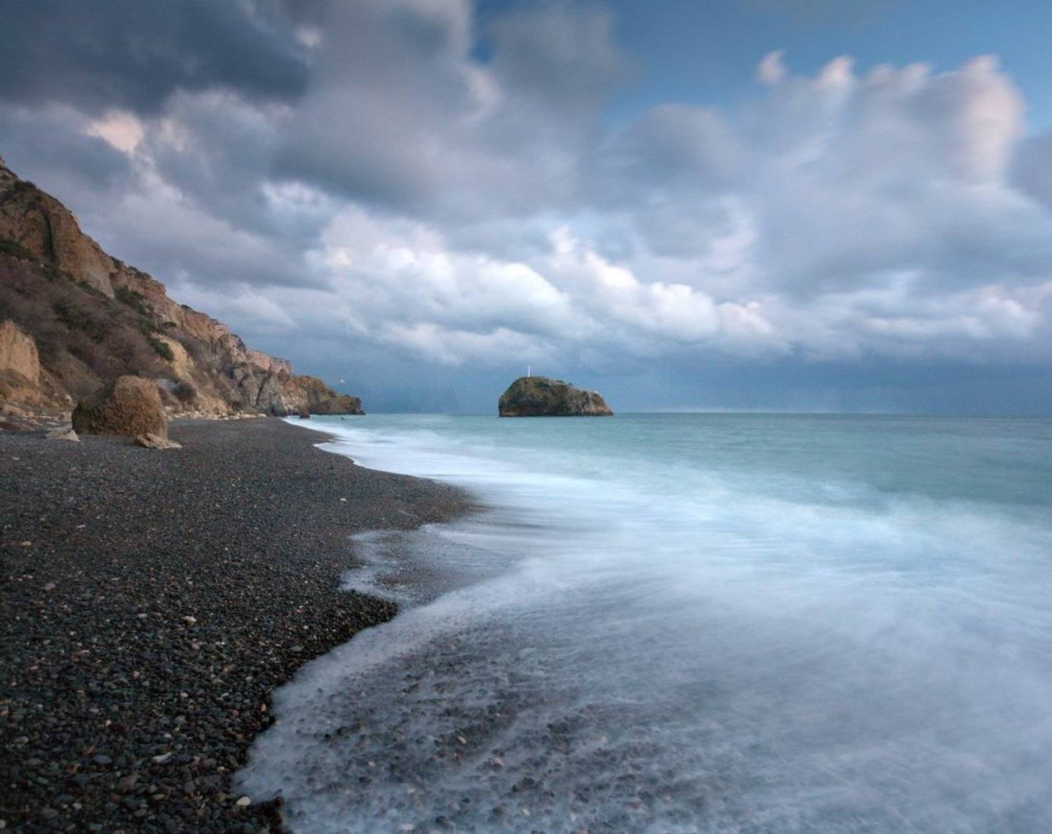 фиолент, крым, севастополь, море, волны, берег, Андрей Гусаченко