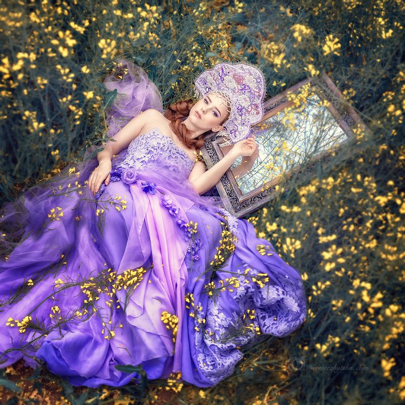 кокошник, фешн, сказка, красавица Purple dreams фото превью