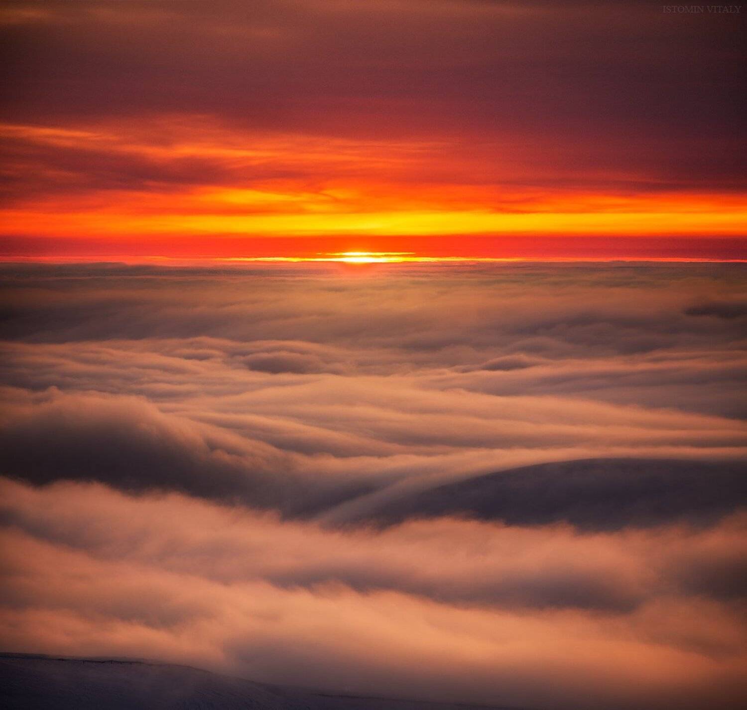 пейзаж,россия,хибины,рассвет,солнце,свет,туман,кольский,север, Виталий Истомин