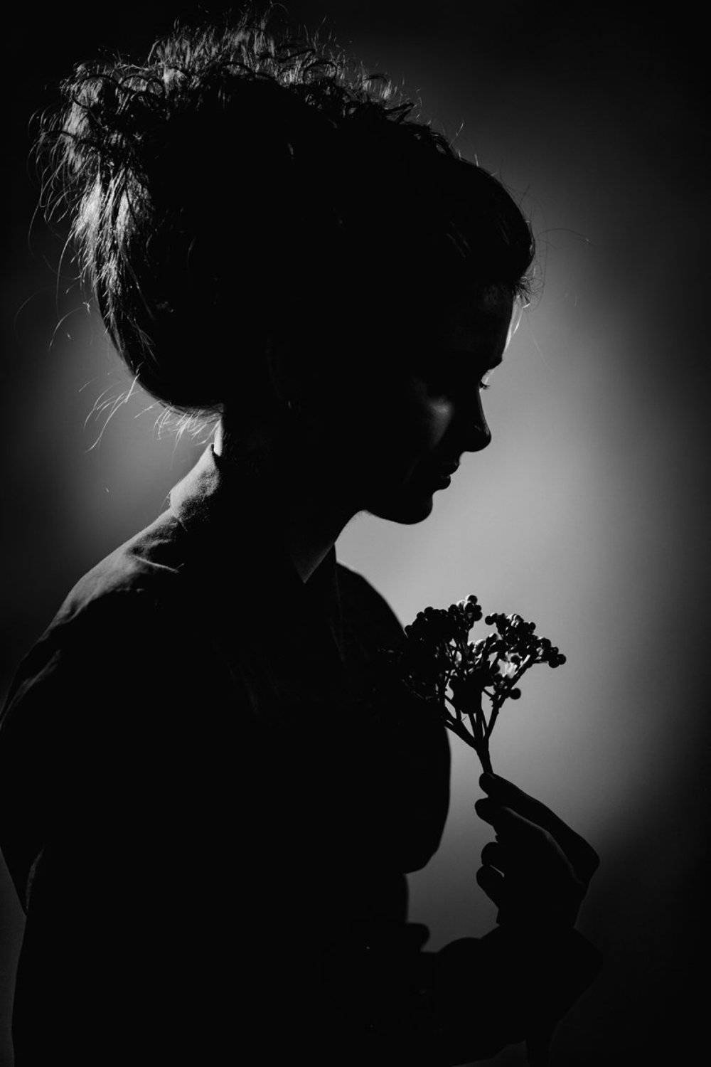 портрет, романтический, старинный, стилизация, ретро, причёска, чёрно-белая, студийная, арт, fine art, свето-тень, головка, люди, девушка, профиль, beauty, davydov, Давыдов Михаил