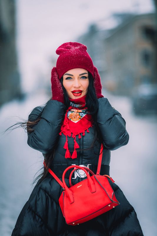 #portrait, #girl, #girls, #snow, #winter, #city, #портрет, #девушка, #город, #зима, #снег Девушка фото превью