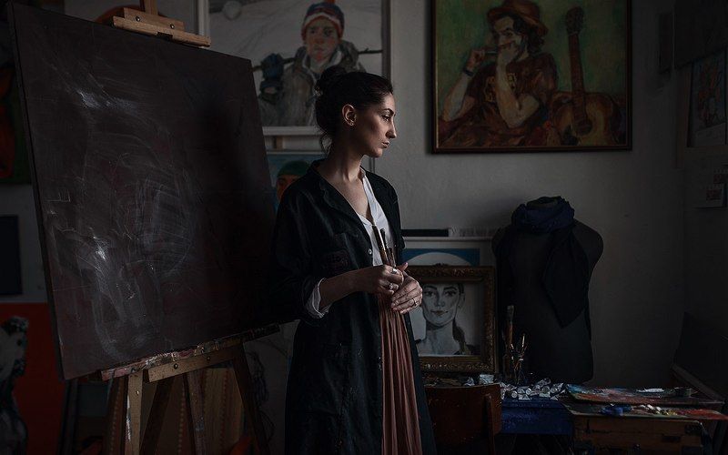 D700,Sigma 35 mm,Портрет,Девушка,Зима,Россия,Sigma,Nikon,Живопись Алина фото превью