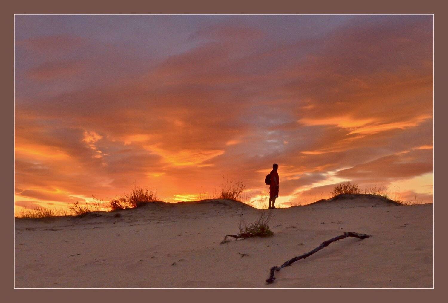 лето, закат, песок, Валерий Наумов