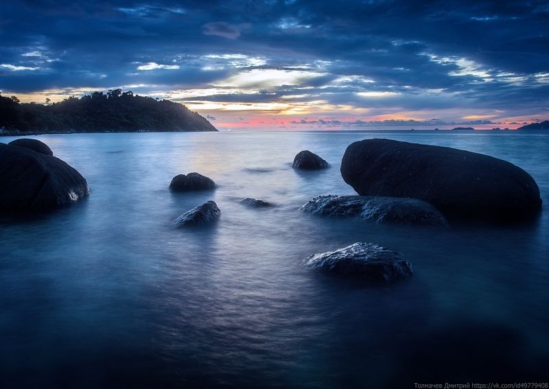 толмачев дмитрий, закат, море, национальный парк туратао, ко липе, тайланд, камни, отлив, отпуск, лето *** фото превью