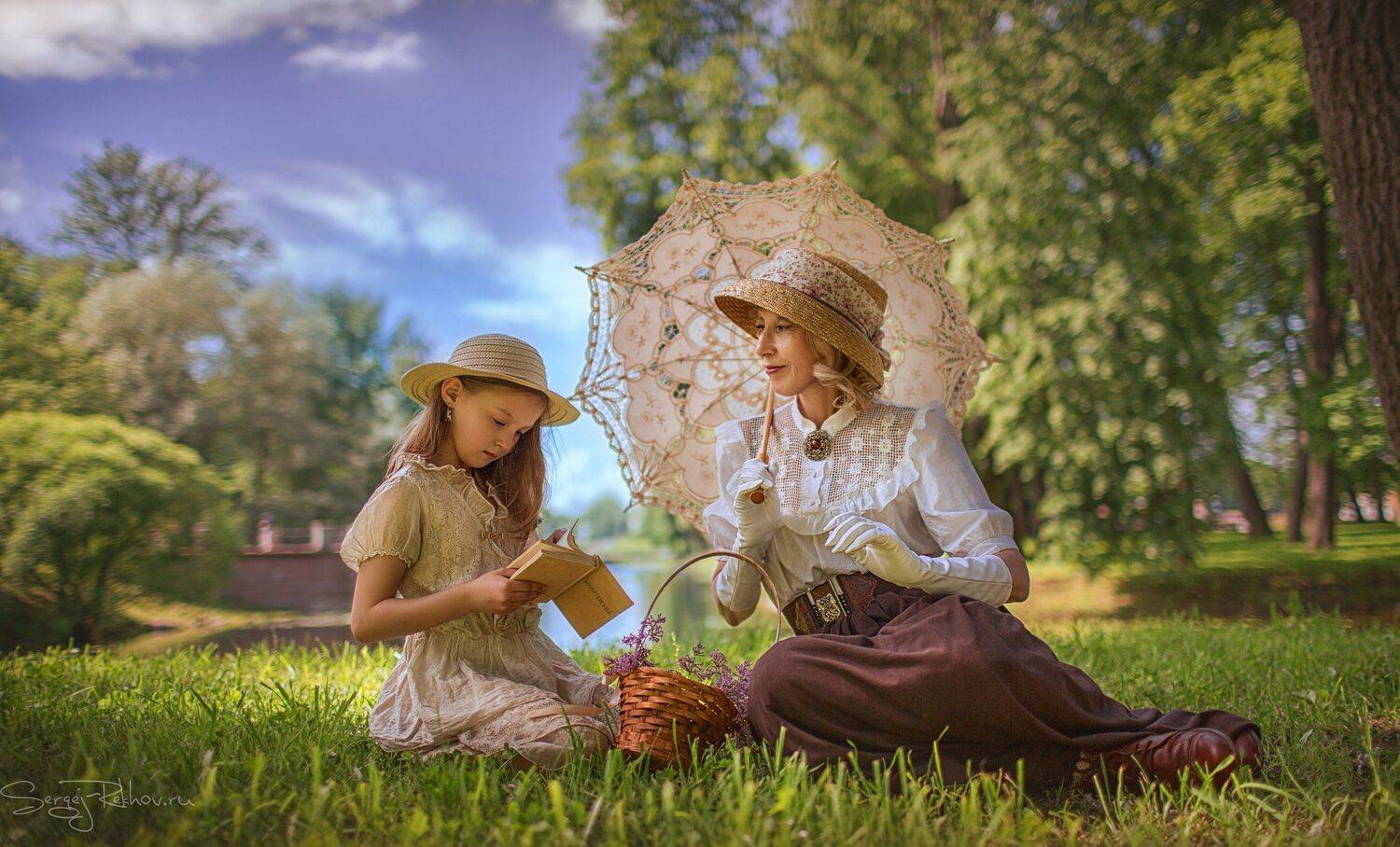 шляпка, парк, чтение, лето, соломенная шляпка, rekhov, sergejrekhov, Сергей Рехов