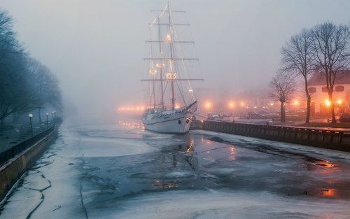 Town in the mist