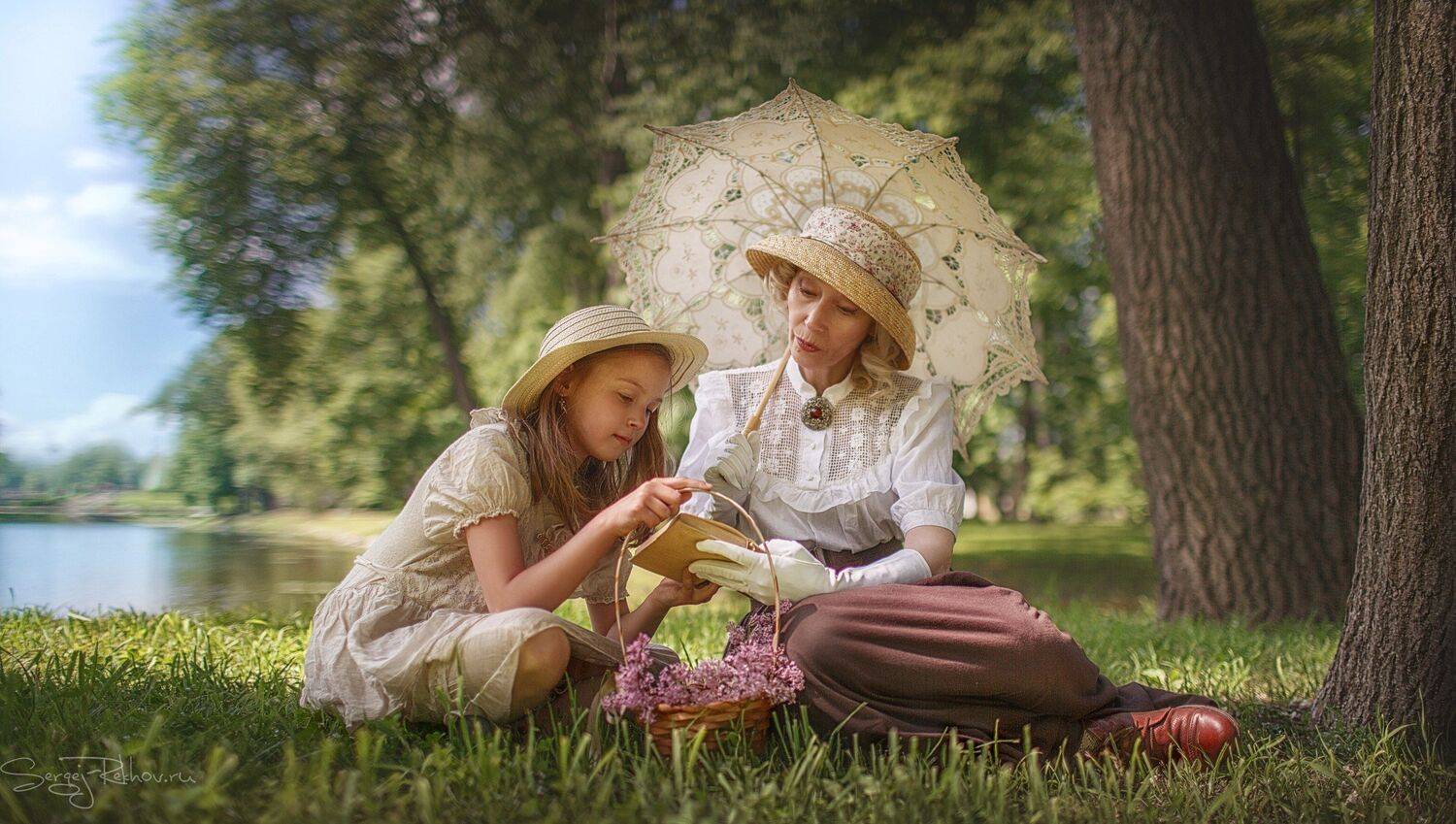 соломенные шляпки, шляпки, чтение, парк, rekhov, sergejrekhov, Сергей Рехов