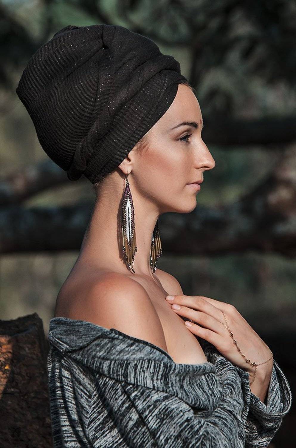 дама, девушка, тюрбан, профиль, Аверина Елена