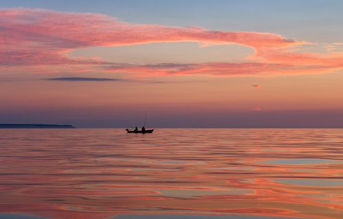 Необычный закат на Финском заливе.