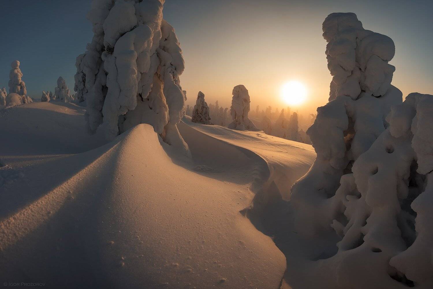 пейзаж, закат, зима, кольскийполуостров, Игорь Прозоров