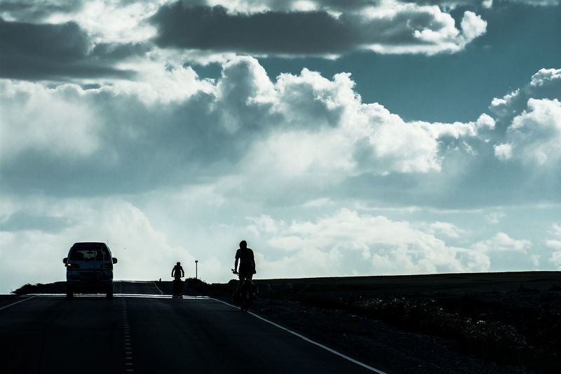 небо, облака, дорога, пейзаж Дорога в облака фото превью