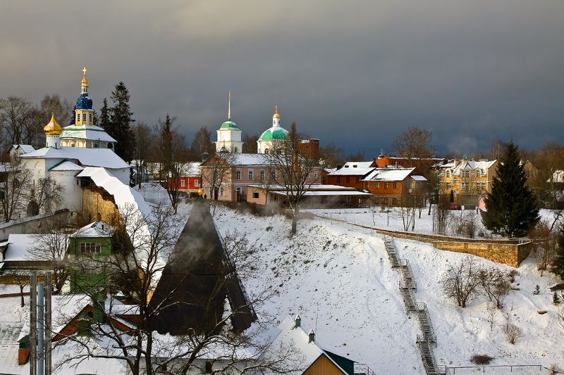 печоры, печерский монастырь, зима Печоры фото превью