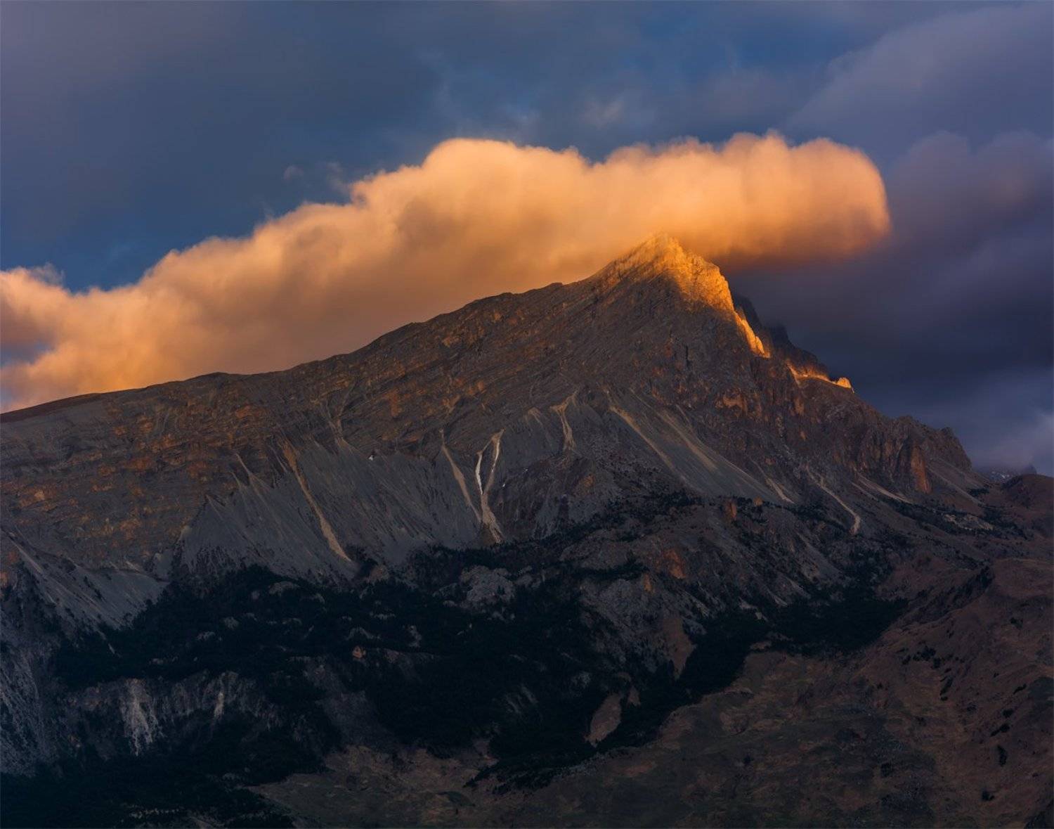 природа, пейзаж, кавказ, горы, весна, вечер, панорама, закат, солнце, небо, облака, свет, Альберт Беляев