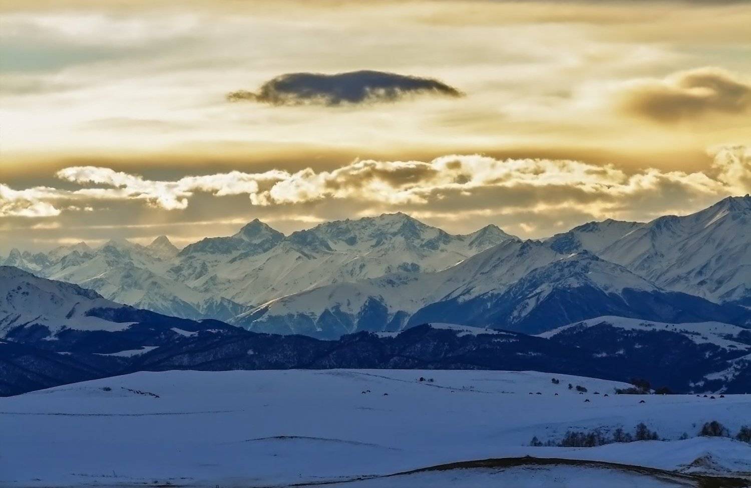 горы, закат, кавказ, Эстелла