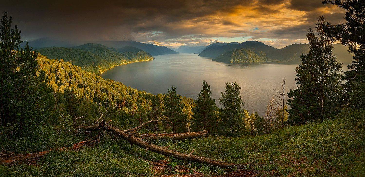 алтай, сибирь, телецкое озеро, дождь, вечер, Павел Филатов