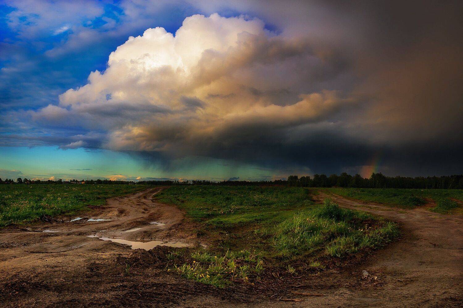 гроза, вечер, поездка, монастырь, Владимир Штыриков