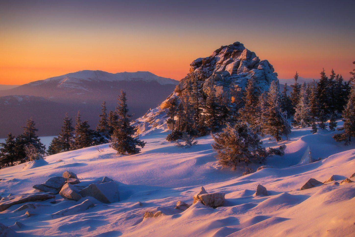 зюраткуль, горы, зима, урал, нургуш, Владимир Ляпин