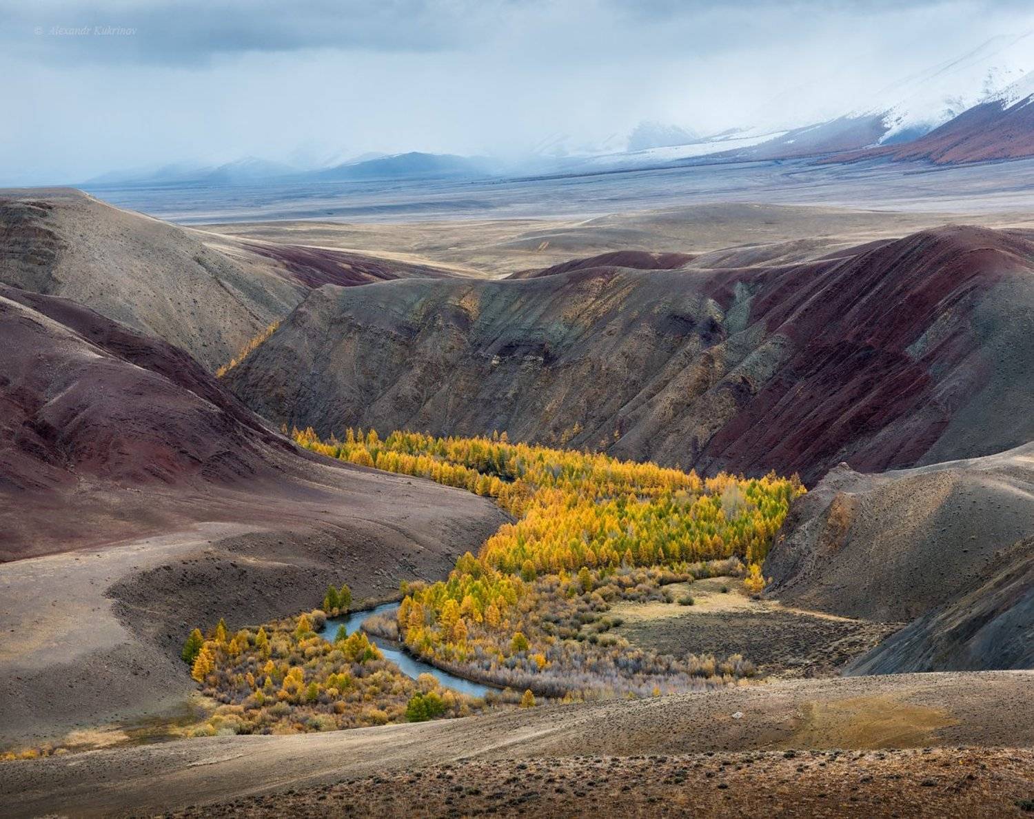 пейзаж, алтай, осень, кызыл-шин, Александр Кукринов