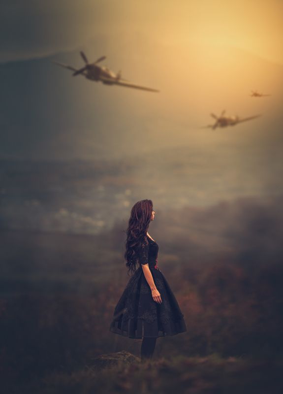 portrait, planes, long hair The war inside фото превью