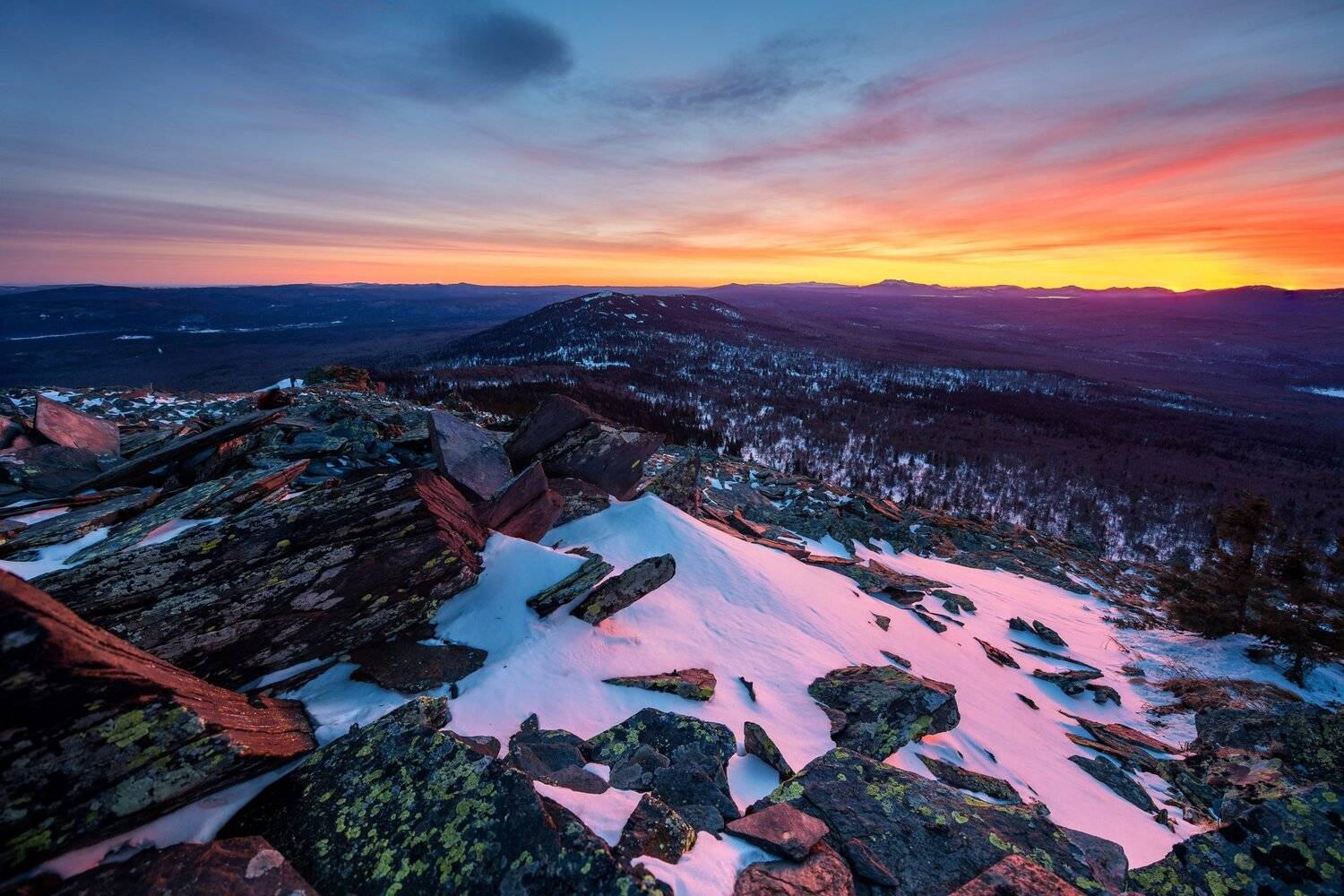 уреньга, урал, россия, закат, январь, зима, курумник, Василий Яковлев