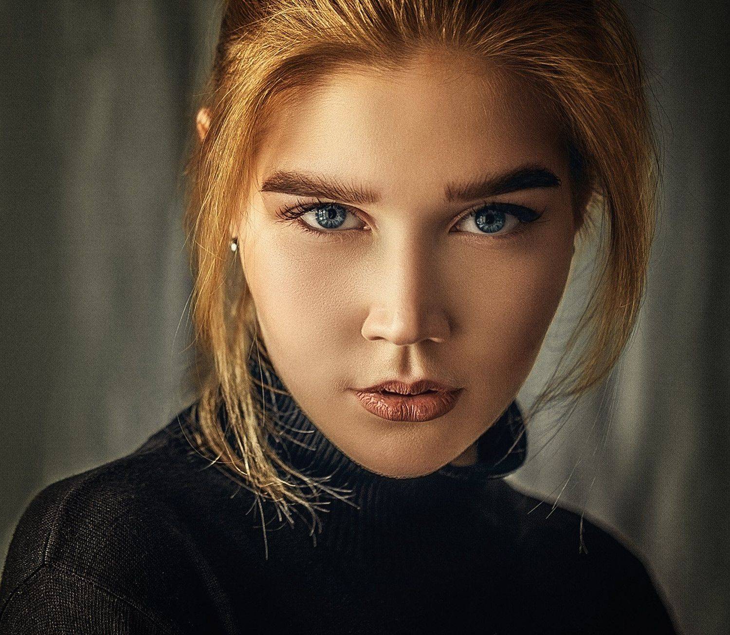 девушка, модель, красота, глаза, портрет, лицо, блондинка, молодая, Евгений Сибиряев